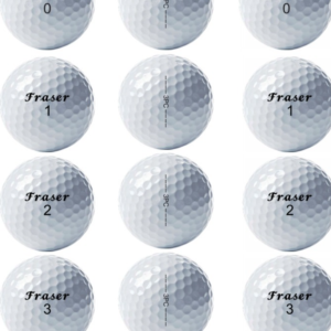 1 dozen fraser 3 piece premium golf balls